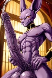 ai_generated beerus big_balls big_penis cocky69 cum dragon_ball_super excessive_size hyper_penis long_penis muscular veins_on_dick veiny_balls veiny_penis