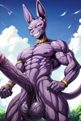 ai_generated beerus big_balls big_penis excessive_size long_penis veins_on_dick veiny_penis