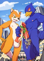 armpits canine city cum cum_on_head cum_on_penis destruction erection falco_lombardi fox fox_mccloud frottage lime_ade macro male male_only mammal manmosu_marimo micro nevrean nintendo penis sex star_fox video_games wolf wolf_o'donnell