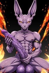 ai_generated beerus big_balls big_penis cocky69 dragon_ball_super excessive_size hyper_penis long_penis muscular veins_on_dick veiny_balls veiny_muscles veiny_penis