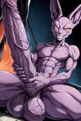 ai_generated beerus big_balls big_penis excessive_size long_penis veins_on_dick veiny_penis