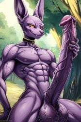 ai_generated beerus big_balls big_penis excessive_size long_penis veins_on_dick veiny_penis