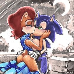 kissing kissing making_out ramdoctor sally_acorn sonic_(series) sonic_the_hedgehog sonic_the_hedgehog_(archie) sonic_the_hedgehog_(comics) sonic_the_hedgehog_(series)