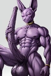 ai_generated beerus big_balls big_penis cocky69 dragon_ball_super excessive_size hyper_penis long_penis muscular veins_on_dick veiny_balls veiny_muscles veiny_penis