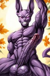 ai_generated beerus big_balls big_penis excessive_size long_penis veins_on_dick veiny_penis