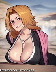 1girls ai_generated bleach kimono large_breasts matsumoto_rangiku ryogangg