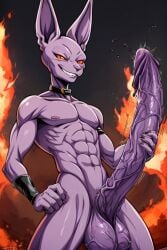 ai_generated beerus big_balls big_penis excessive_size long_penis veins_on_dick veiny_penis