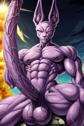 ai_generated beerus big_balls big_penis cocky69 dragon_ball_super excessive_size hyper_penis long_penis muscular veins_on_dick veiny_balls veiny_muscles veiny_penis