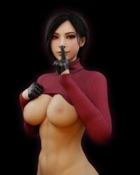 1female 1girls 3d ada_wong asian black_hair female lamon resident_evil resident_evil_4_remake solo