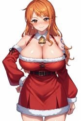 ai_generated christmas_outfit female female_only nami_(one_piece) one_piece softcorewaifu