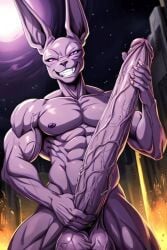 ai_generated beerus big_balls big_penis excessive_size long_penis veins_on_dick veiny_penis