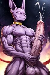 ai_generated beerus big_balls big_penis excessive_size long_penis male_focus veins_on_dick veiny_penis