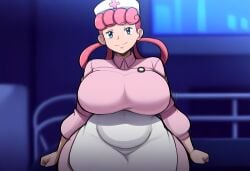 1girls ai_generated curvaceous curvy female large_breasts looking_at_viewer mullon novelai nurse nurse_cap nurse_joy nurse_uniform pink_hair pokemon solo solo_focus voluptuous voluptuous_female wide_hips