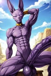 ai_generated beerus big_balls big_penis cocky69 dragon_ball_super excessive_size hyper_penis long_penis muscular veins_on_dick veiny_balls veiny_muscles veiny_penis