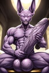 ai_generated beerus big_balls big_penis cocky69 dragon_ball_super excessive_size hyper_penis long_penis muscular veins_on_dick veiny_balls veiny_muscles veiny_penis