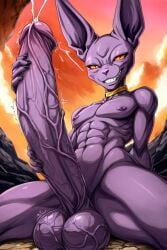 ai_generated beerus big_balls big_penis excessive_size long_penis veins_on_dick veiny_penis