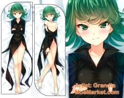 dakimakura female green_eyes green_hair one-punch_man short_hair small_breasts solo tatsumaki