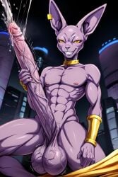 ai_generated beerus big_balls big_penis dragon_ball_super excessive_size hyper_penis long_penis muscular veins_on_dick veiny_balls veiny_penis