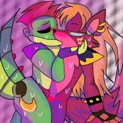 art artist_name drawing foxy_(fnaf) glamrock_foxy montgomery_gator_(fnaf)