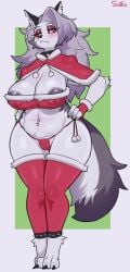 big_breasts christmas christmas_outfit helluva_boss loona_(helluva_boss) suigi sususuigi tagme vivienne_medrano