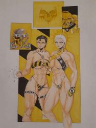 2girls aurion_(artist) female imperial_fists_(space_marine) iron_warriors multiple_girls muscles muscular_female perturabo primarch rogal_dorn rule_63 warhammer_(franchise) warhammer_40k