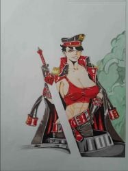 1girls astra_militarum aurion_(artist) commissar female imperial_guard imperium_of_man muscles muscular_female warhammer_(franchise) warhammer_40k