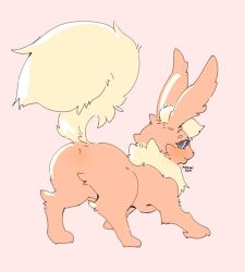 ambiguous_gender ass ass_up blush eeveelution feral flareon generation_1_pokemon hinemy_kon looking_at_viewer looking_back nintendo pokemon pokemon_(species) presenting presenting_hindquarters raised_tail solo tail