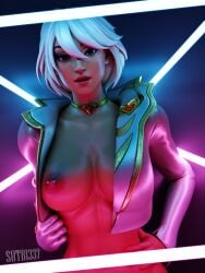 3d 3d_(artwork) 3d_model aphrodite_(fortnite) breasts fortnite partially_clothed sotb1337