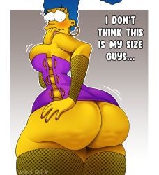 1girls 20th_century_fox astral_girl big_ass big_breasts big_butt blue_hair bubble_ass bubble_butt cellulite dress female female_focus female_only gradient_background gray_background huge_ass huge_butt marge_simpson mature mature_female milf mother no_bra no_panties no_underwear the_simpsons thick_thighs tube_dress white_background wide_hips yellow-skinned_female yellow_body yellow_skin