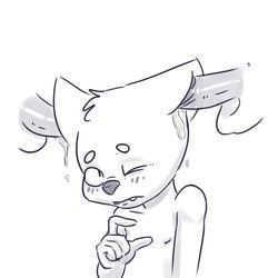 1:1 2016 anthro canine cum disembodied_penis ear_penetration fishboner_(artist) fishboner_(character) fur male mammal multiple_penetration nipples one_eye_closed penetration penis sketch tagme yaoi