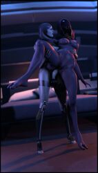 3d 3d_(artwork) alien alien_girl alien_humanoid android android_girl dark-skinned_female edi foab30 futa_on_female futanari mass_effect quarian robot robot_girl robot_humanoid sex tali'zorah_nar_rayya vaginal_penetration