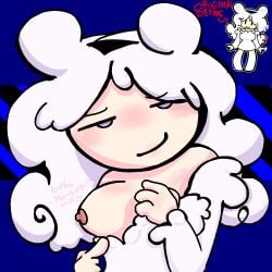 battle_for_dream_island bfb bfdi boobs_out female female_focus female_only half-dressed hamburguer human humanized humanoid not_furry object_show object_shows pillow_(bfdi) self_upload tiktok