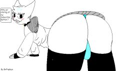 bedroom_eyes bottomless bottomless_male bxfxplays(artist) femboy furry furry_ears furry_male furry_only gay inviting_to_sex male male_only pngtuber pyxlwhip text text_bubble topwear underwear youtuber