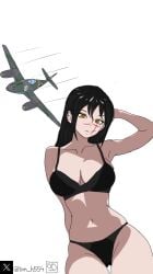 bikini black_bikini black_hair chainsaw_man demon demon_girl history hmv jet jet_fighter march marching mitaka_asa nazi plane swastika tagme tim_heyderich video ww2 yoru_(chainsaw_man)