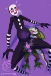 five_nights_at_freddy's furry lizard namygaga pregnant pregnant_sex puppet_(fnaf) straight