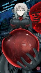 breasts drowning emotionless fatal_vore faust_(limbus_company) female_pred headless_ichtys limbus_company outis_(limbus_company) project_moon sovinski translucent vore vore_belly xray_view