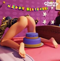 ass cake cherrynsfw feet fortnite hime_(fortnite) partially_clothed pussy