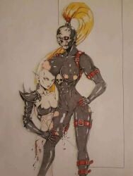 2girls aurion_(artist) callidus_assassin dark_eldar drukhari hugging imperium_of_man multiple_girls officio_assassinorum skintight skintight_bodysuit warhammer_(franchise) warhammer_40k