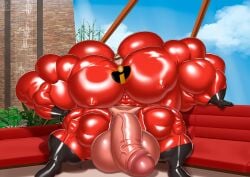 bob_parr bodybuilder bulge hyper hyper_bulge hyper_cock hyper_genitalia hyper_penis latex male male_only mr._incredible muscles muscular muscular_arms muscular_male muscular_thighs navel nipples penis regnar testicles the_incredibles