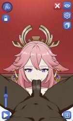 1boy 1girls 2d 2d_animation ai_assisted animated big_penis blowjob blowjob_face breath cum cum_in_mouth cumshot dark-skinned_male deepthroat female fox_ears game gameplay gameplay_mechanics genshin_impact hoyoverse light-skinned_female mihoyo mp4 my_hardcore_harem necwaiworks orgasm patreon_logo patreon_url patreon_username penis self_upload sex sexual sound sucking sucking_penis tagme uncensored video video_games yae_miko
