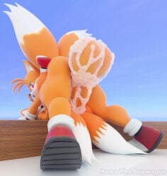 kawa_the_asparagus classic_sonic_(universe) sega sonic_the_hedgehog_(series) classic_tails miles_prower animal_humanoid canid canine canis fox humanoid mammal mammal_humanoid red_fox true_fox 3d_(artwork) absurd_res digital_media_(artwork) hi_res anal anal_penetration anthro anus balls big_balls big_butt big_penis bodily_fluids butt clothed clothing cum cum_inside duo erection excessive_cum excessive_genital_fluids footwear fur genital_fluids genitals gloves hair handwear heart_eyes heart_symbol huge_balls huge_penis humanoid_genitalia humanoid_penis looking_at_viewer male male/male male_penetrated male_penetrating male_penetrating_male multi_tail nude open_mouth penetration penile penis selfcest sex simple_background square_crossover tail text white_body white_fur yaoi male_only