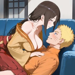 1boy 1boy1girl 1girls affair ai_generated bent_over before_sex blonde_hair blush boruto:_naruto_next_generations breasts brother_in_law_and_sister_in_law brown_hair cheating cheating_husband duo_focus female flirting hokage howsir hyuuga_hanabi indoors jacket kimono long_hair lovers lying_on_person lying_on_stomach male male/female naruto naruto_(series) netorare ntr ponytail sitting skirt straight teasing uncensored uzumaki_naruto very_long_hair yellow_hair