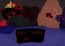 007n7 007n7_(forsaken) 2boys anal artist_name ass back_view balls black_hair bottomless brown_body brown_skin dialogue english_text face_markings forsaken_(roblox) galaxy gay horns kunislugs markings noli_(forsaken) noli_(roblox) penis red_eyes roblox roblox_game robloxian self_upload space tagme text