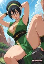 toph bei fong from avatar legends by artoonizer