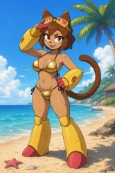 1girls ai_generated animal_ears anthro anthro_only anthrofied beach belly belly_button big_breasts bikini breasts brown_fur brown_hair cat cat_ears cat_tail catgirl clouds curvy eyelashes eyewear fang feline feline_humanoid female female_focus female_only fur furry furry_female furry_only gameoverse glitch_productions gold_bikini golden_bikini hand_on_hip honey_queen_studios kit_(gameoverse) looking_at_viewer medium_hair open_mouth outdoors palm_trees seductive short short_hair sky smile smiling solo solo_female solo_focus summer sunny_day swimsuit tail thick_thighs thighs tropical_island voluptuous voluptuous_female whiskers wide_hips