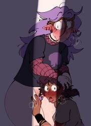 after_cunnilingus amity_blight blush caught caught_in_the_act jontainaka lesbian luz_noceda no_watermark oral tagme tagme_(artist) the_owl_house yuri