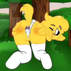 anal anthro back_view background big_ass cum cum_in_ass cum_inside femboy furry looking_at_viewer los_compas mcyt mikecrack minecraft minecraft_youtubers youtube_hispanic