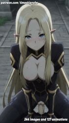 ai_generated alpha_(the_eminence_in_shadow) animated anime anime_character anime_coloring anime_girl anime_screencap anime_style blonde_hair blue_eyes blush bouncing_breasts breasts_out closed_mouth from_above medium_breasts nipples patreon penis_in_pussy pov pov_male sex sitting sitting_on_penis tagme the_eminence_in_shadow timeskipnsfw uncensored video