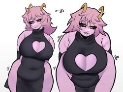 1girls ashido_mina_time-skip ass boku_no_hero_academia dress female female_focus female_only large_ass long_hair mina_ashido mina_ashido_curvy_(meme) mina_ashido_time-skip my_hero_academia my_hero_academia_(finale) pink_body pink_hair post-timeskip solo thick_thighs thighs wide_hips legxacy