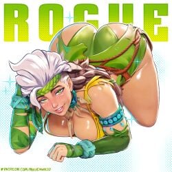 1girls 3d anna_marie big_ass big_breasts dat_ass huge_ass looking_at_viewer marvel marvel_comics marvel_rivals mikadawn rogue_(marvel_rivals) rogue_(savage_land) rogue_(x-men) x-men